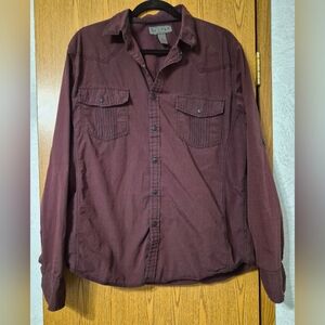 Decree Men's Dark Red Shirt Large